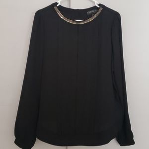 Forever21+ Sheer Black Blouse
